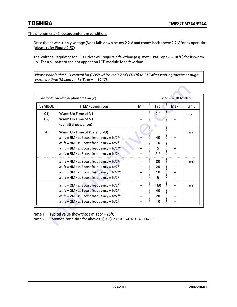 Toshiba TMP87CM24AF Hardware User Manual Download Page 103