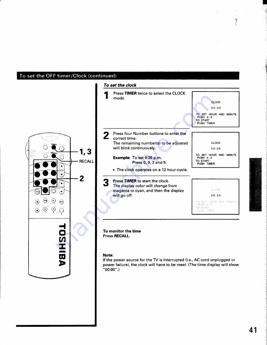 Toshiba TP48D90 Owner'S Manual Download Page 41