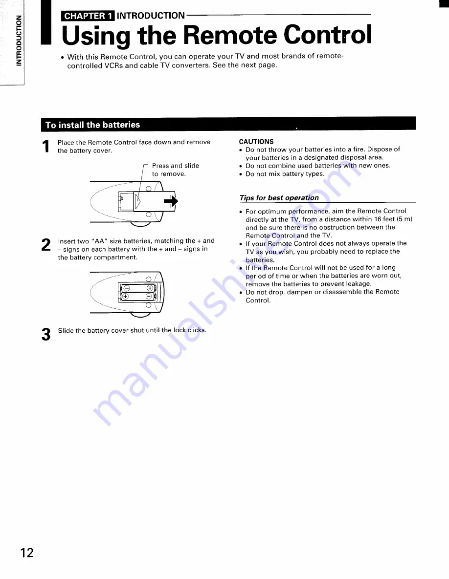 Toshiba TP48E50 Owner'S Manual Download Page 12