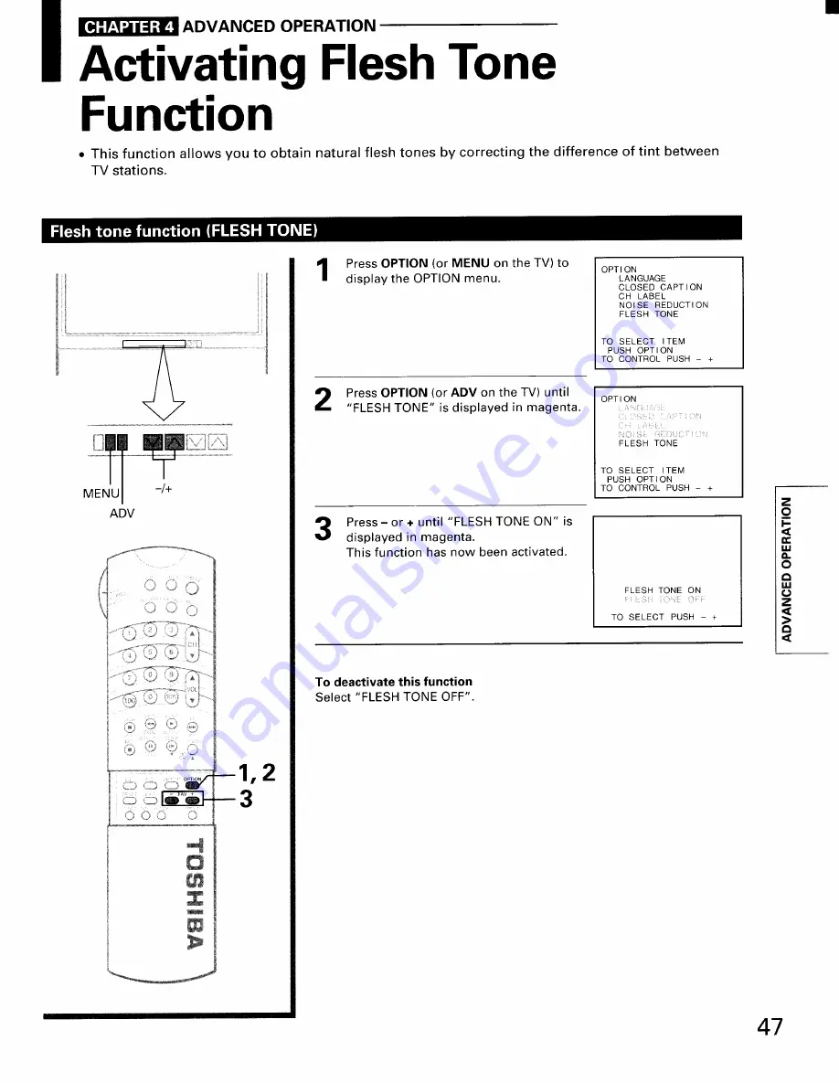 Toshiba TP48E50 Owner'S Manual Download Page 47