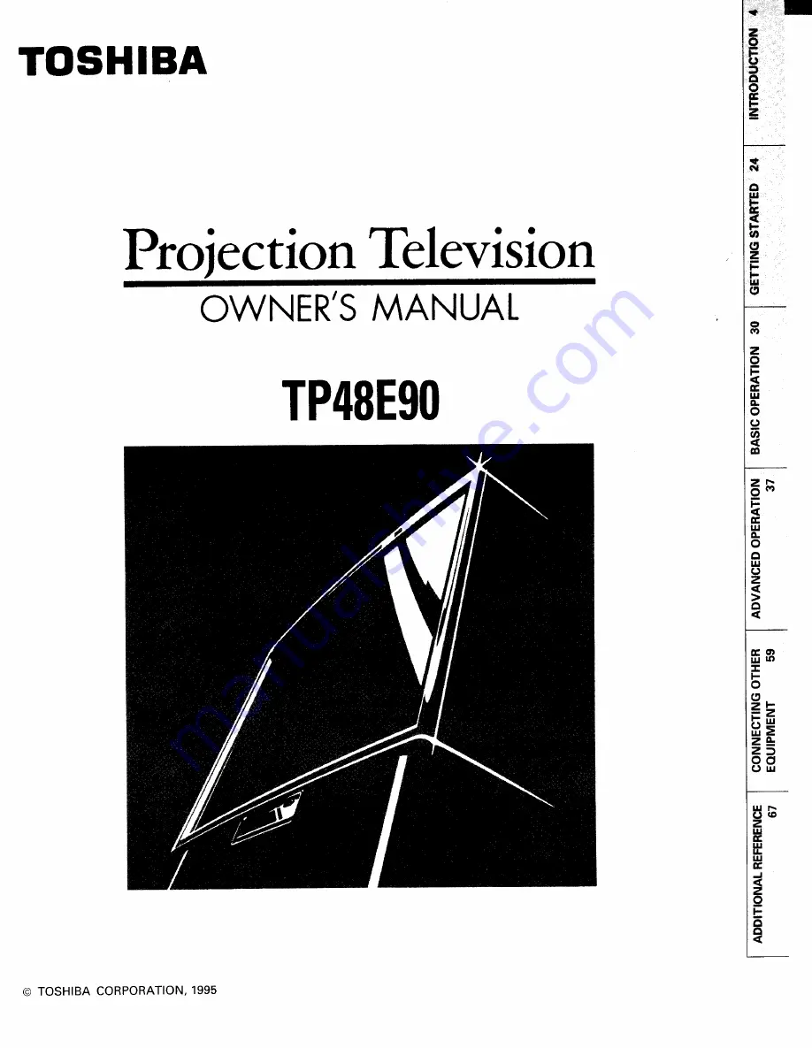 Toshiba TP48E90 Owner'S Manual Download Page 1