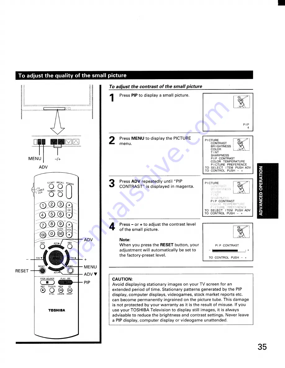 Toshiba TP48G10 Owner'S Manual Download Page 35