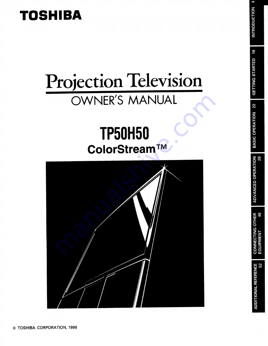 Toshiba TP50H50 Owner'S Manual Download Page 1