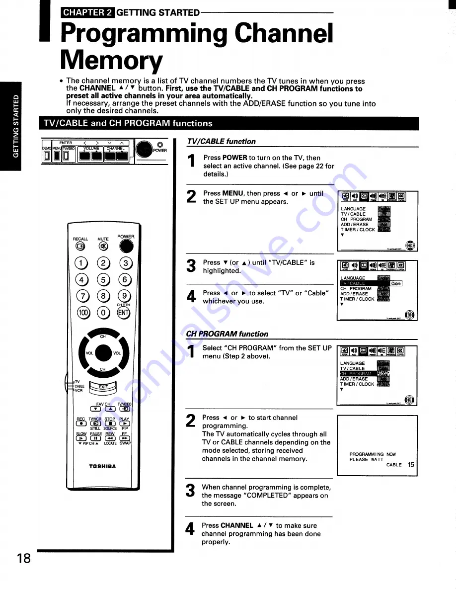 Toshiba TP50H50 Owner'S Manual Download Page 18