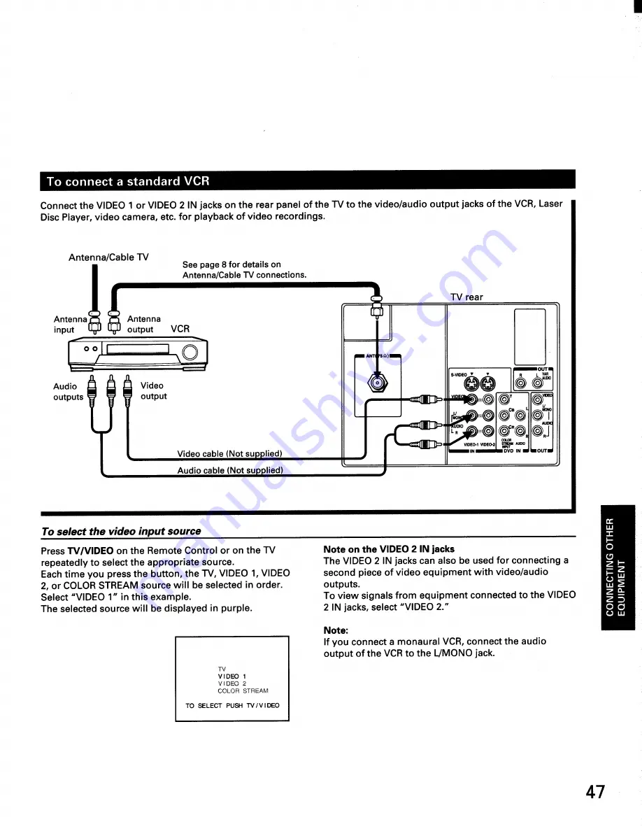 Toshiba TP50H50 Owner'S Manual Download Page 47