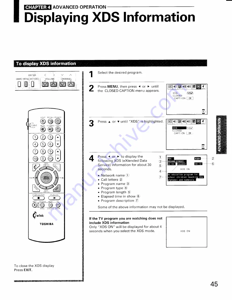 Toshiba TP50H64 Owner'S Manual Download Page 45