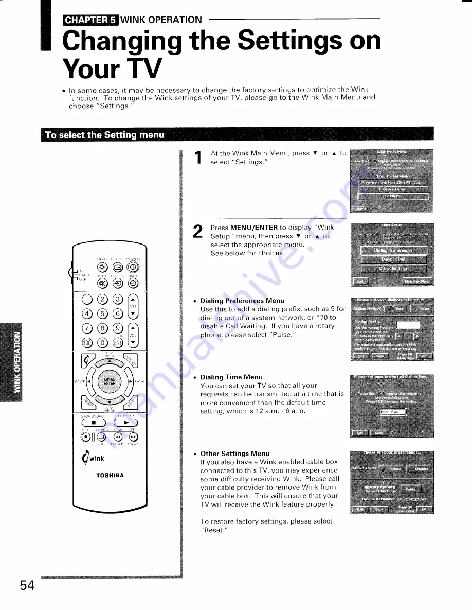 Toshiba TP50H64 Owner'S Manual Download Page 54