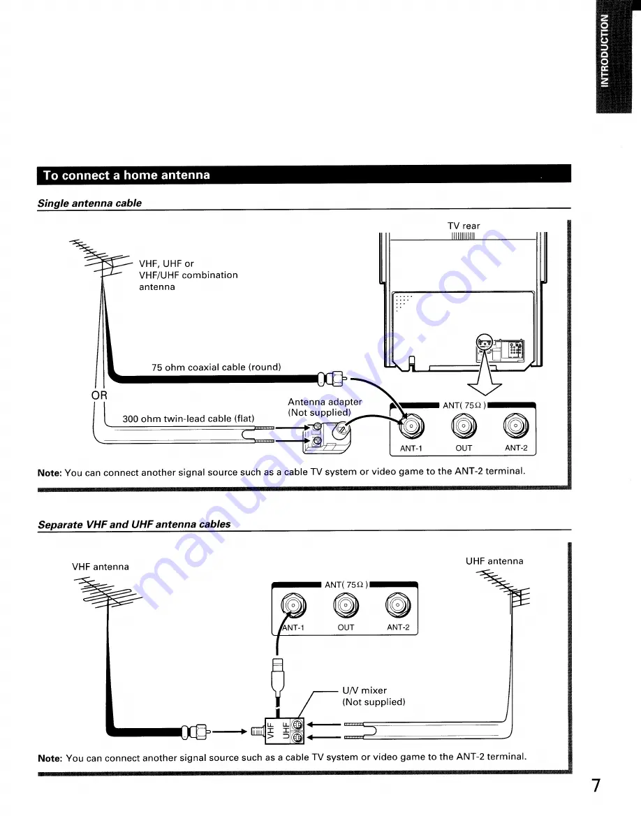 Toshiba TW40H80 Owner'S Manual Download Page 7