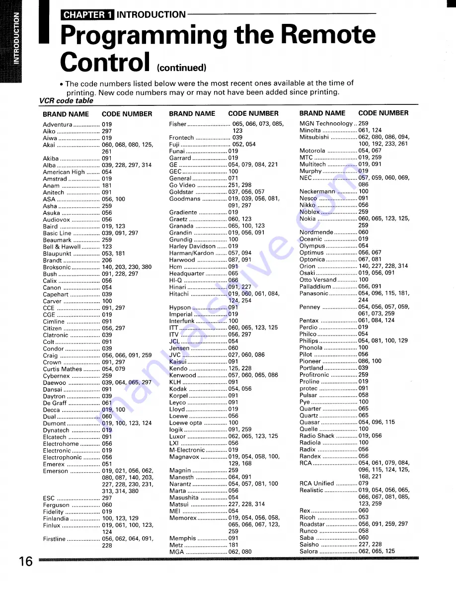 Toshiba TW40H80 Owner'S Manual Download Page 16