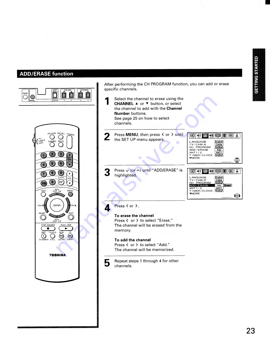 Toshiba TW40H80 Скачать руководство пользователя страница 23