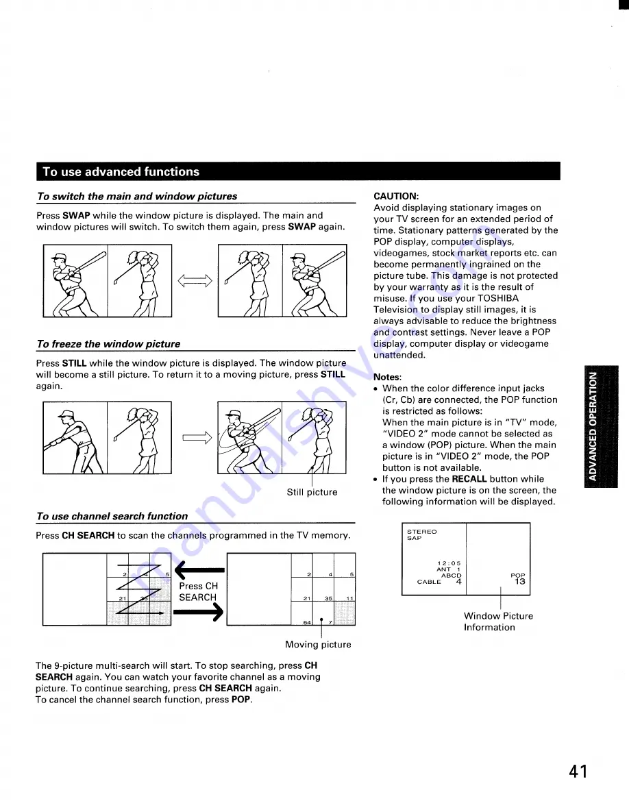 Toshiba TW40H80 Owner'S Manual Download Page 41