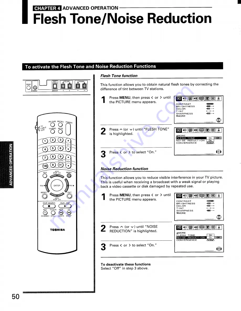 Toshiba TW40H80 Owner'S Manual Download Page 50