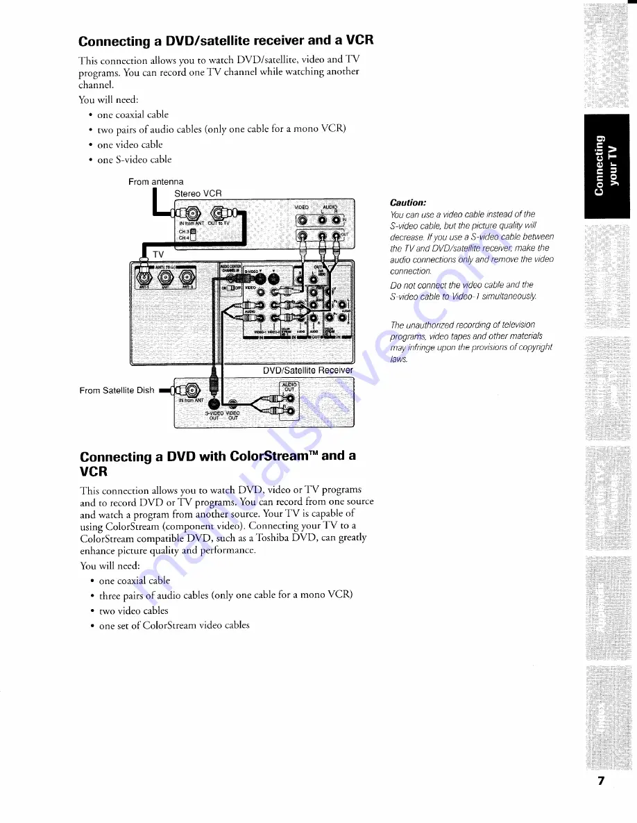 Toshiba TW40X81 Owner'S Manual Download Page 7