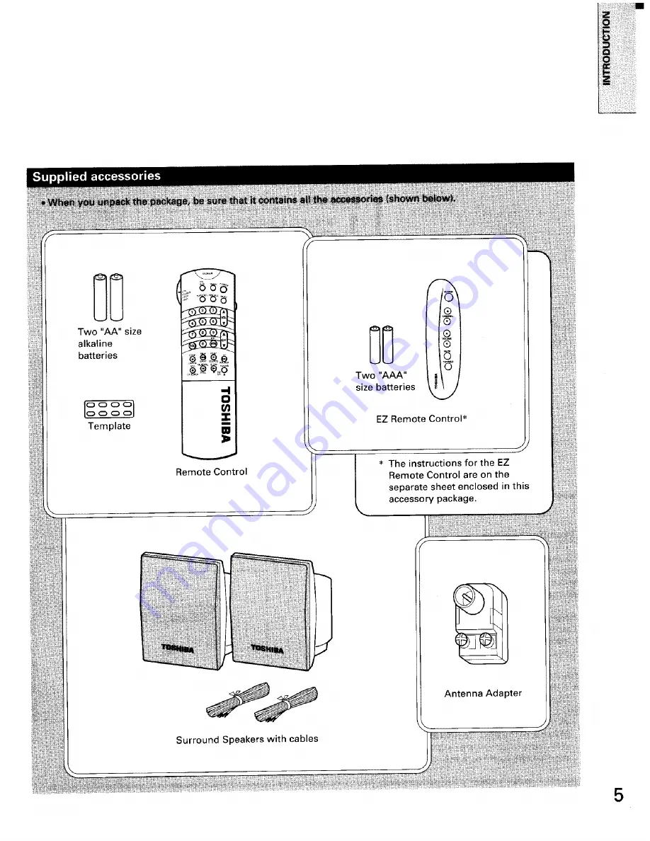 Toshiba TW56D90 Owner'S Manual Download Page 5