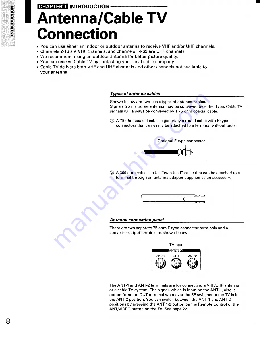 Toshiba TW56D90 Скачать руководство пользователя страница 8