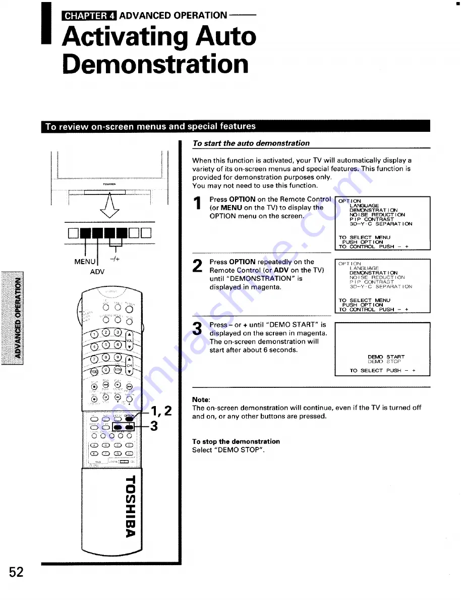 Toshiba TW56D90 Owner'S Manual Download Page 52