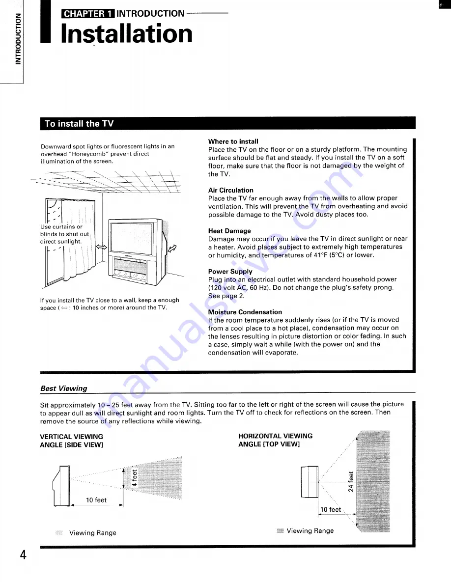 Toshiba TW56F80 Owner'S Manual Download Page 4