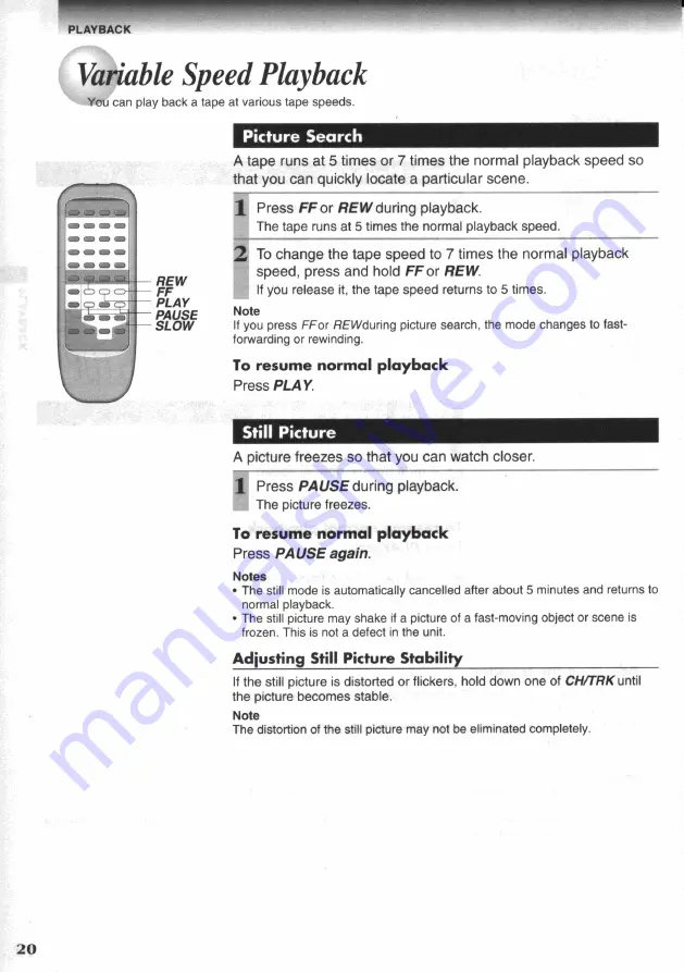 Toshiba W-603 Скачать руководство пользователя страница 20