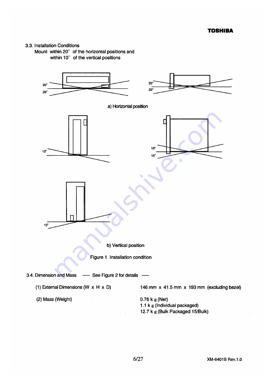 Toshiba XM-6401B Скачать руководство пользователя страница 11