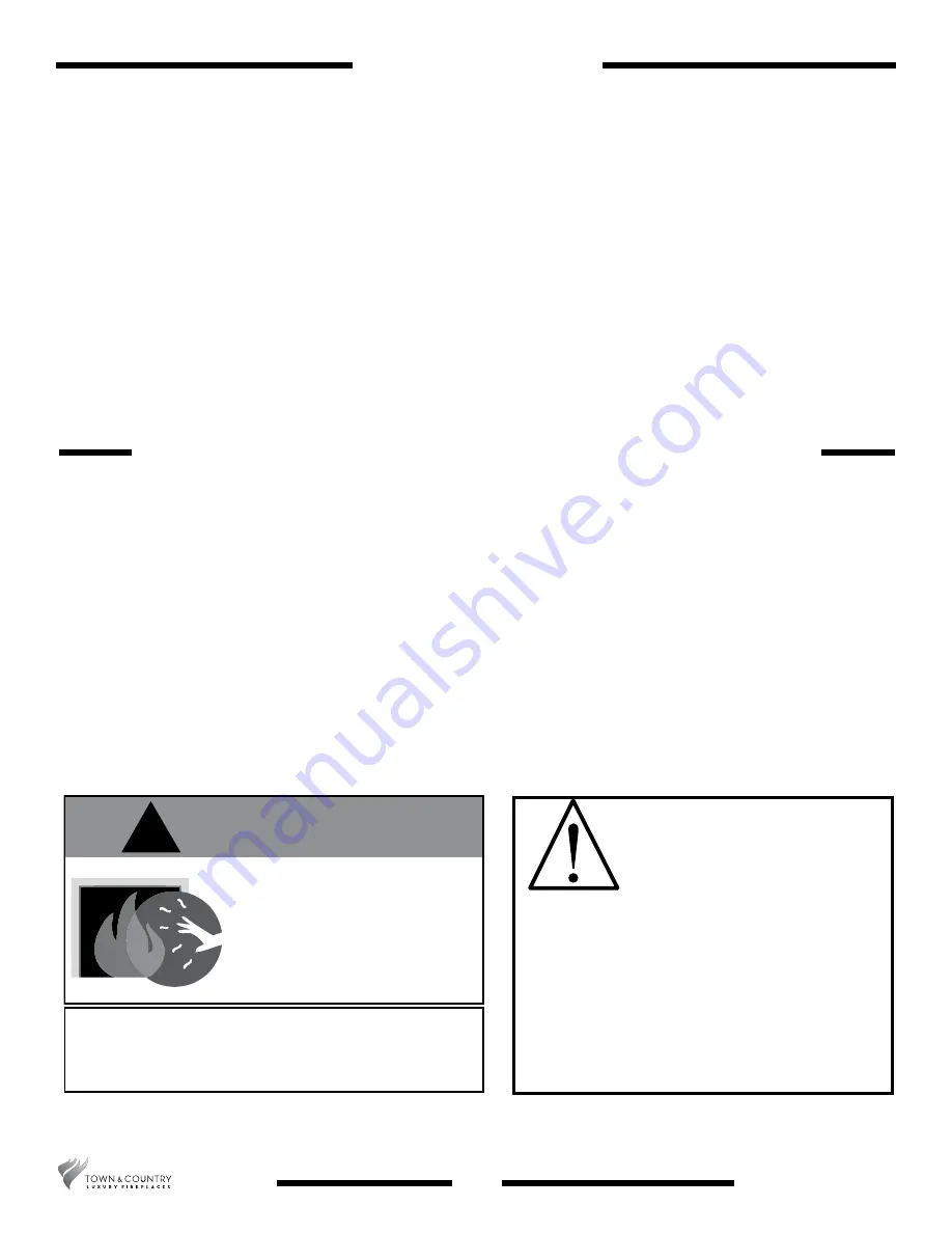 Town & Country Fireplaces D Series Operator'S Manual Download Page 2