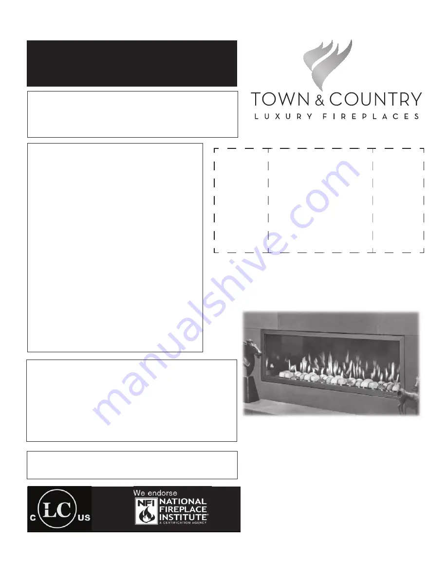 Town & Country Fireplaces TCWS38D User Manual Download Page 1