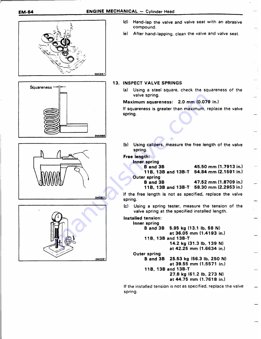 Toyota 11B Repair Manual Download Page 63