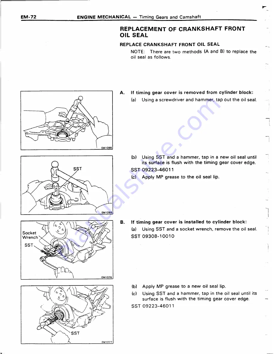 Toyota 11B Repair Manual Download Page 81