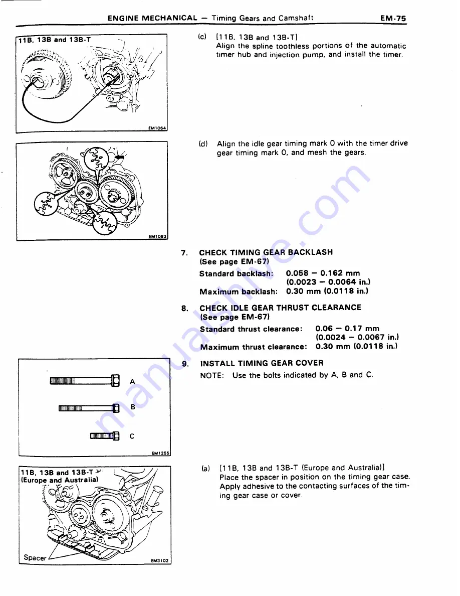 Toyota 11B Repair Manual Download Page 84