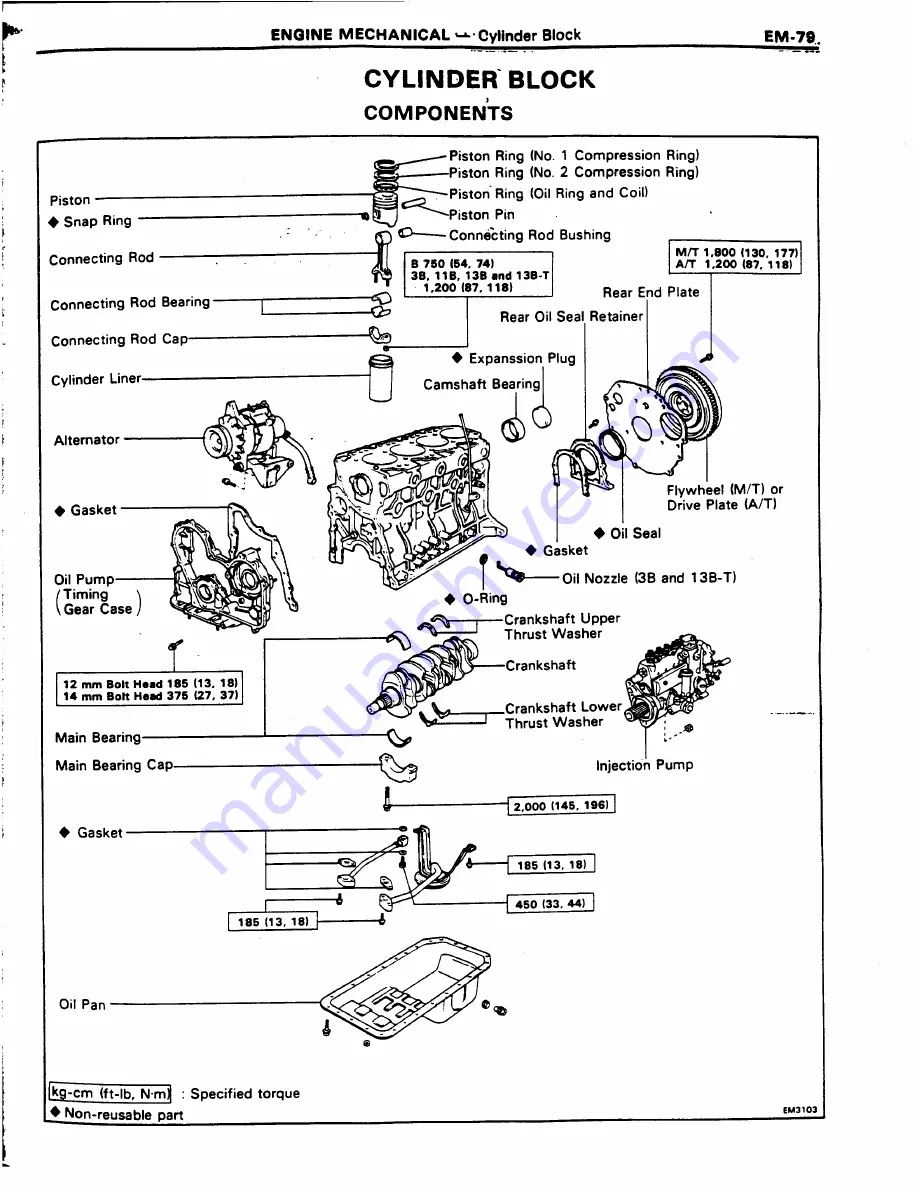 Toyota 11B Repair Manual Download Page 88