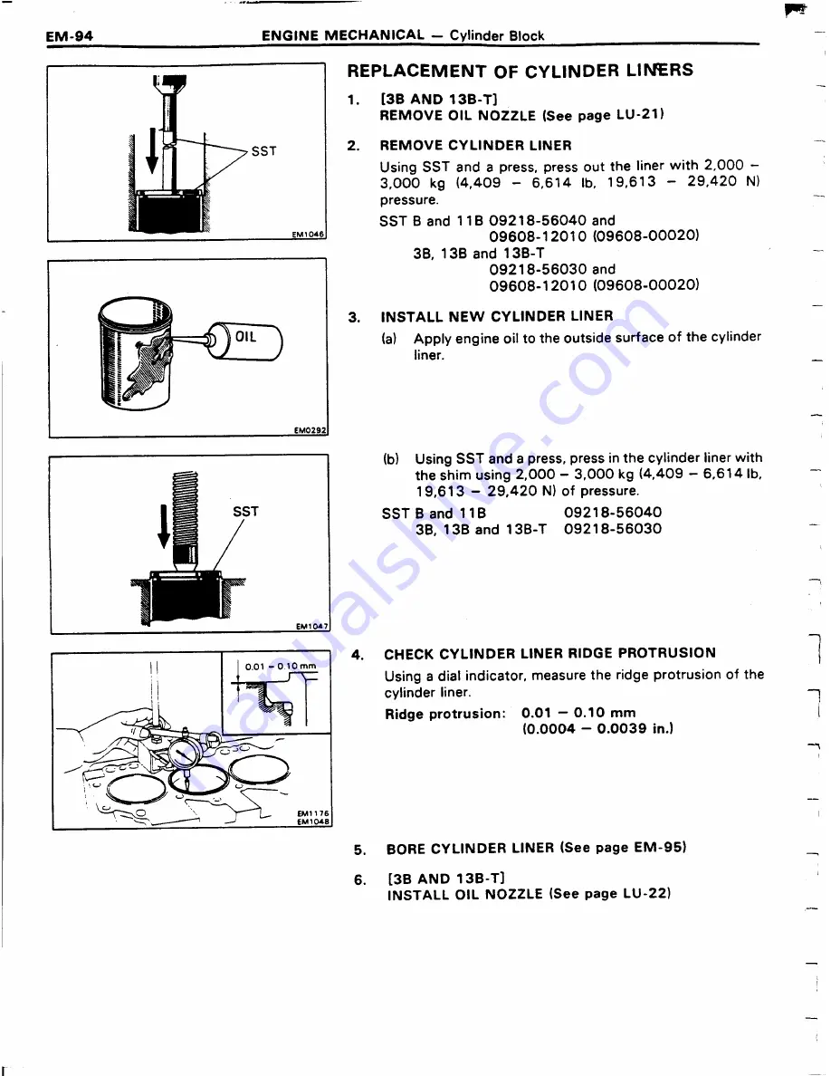 Toyota 11B Repair Manual Download Page 103