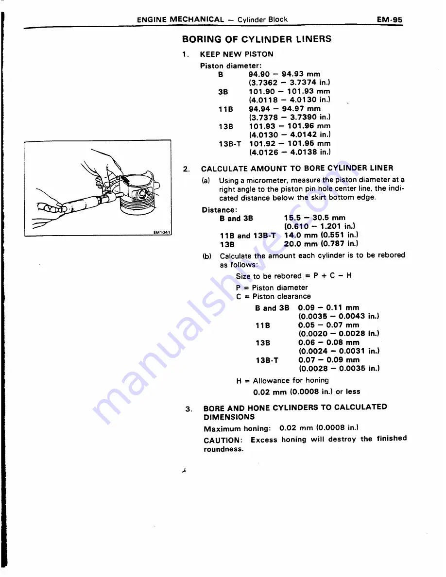 Toyota 11B Repair Manual Download Page 104