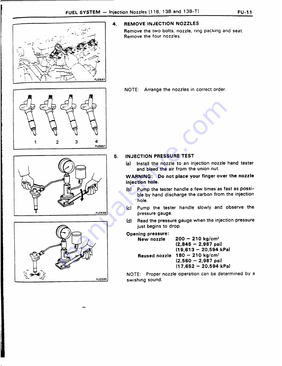 Toyota 11B Repair Manual Download Page 124