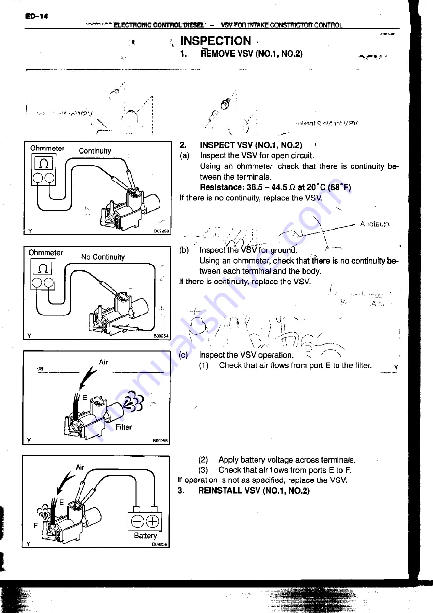 Toyota 1KZ-TE Repair Manual Download Page 283