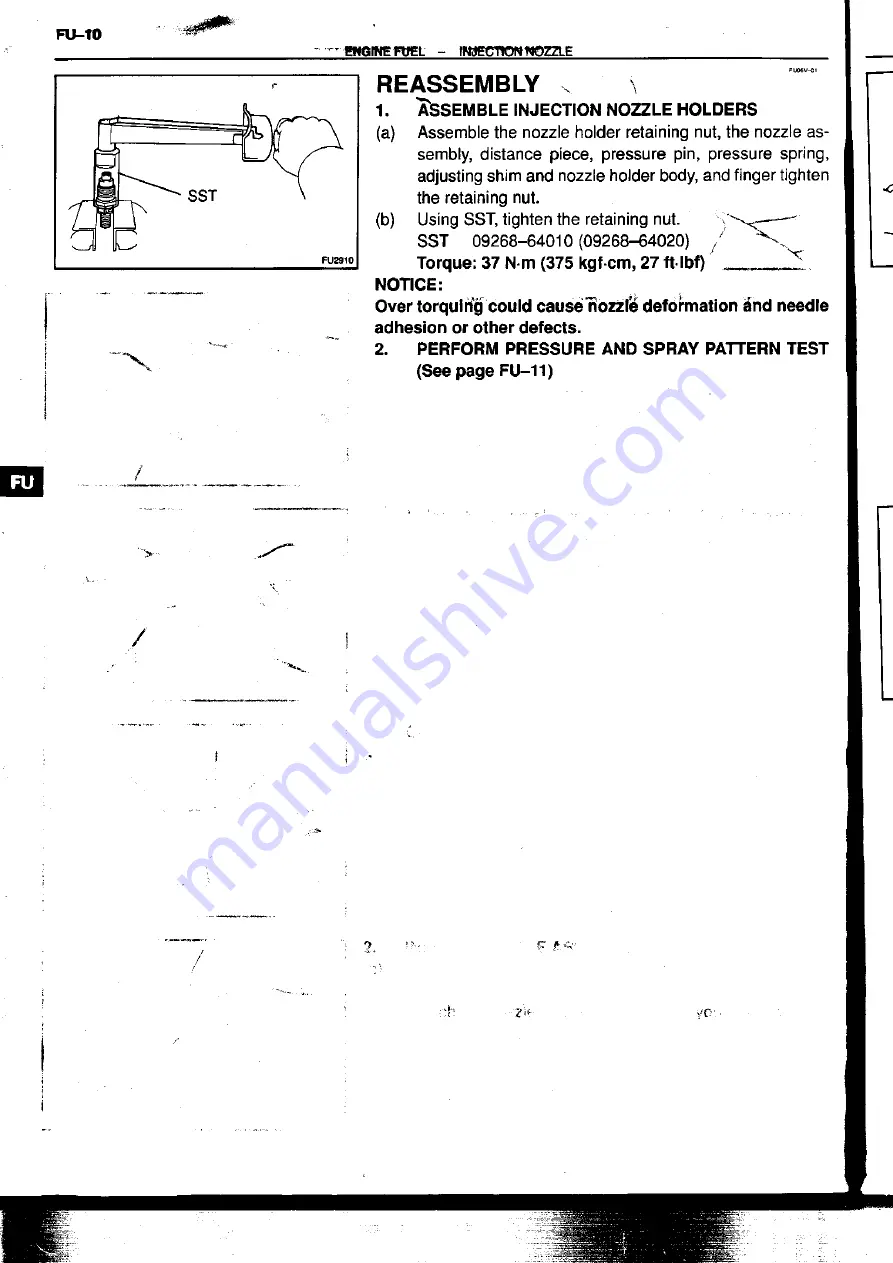 Toyota 1KZ-TE Repair Manual Download Page 306