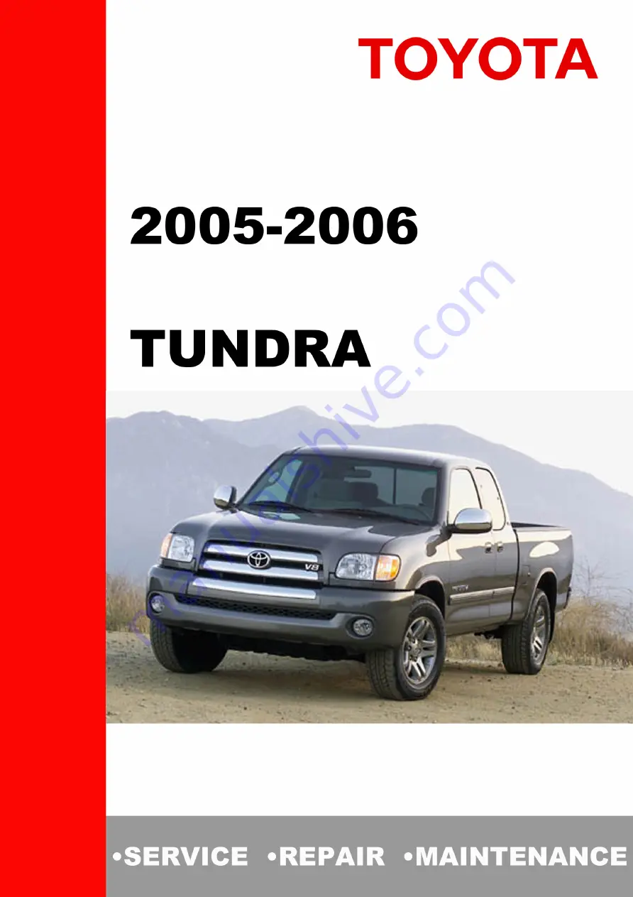 Toyota 2006 Tundra Service - Repair - Maintenance Download Page 1