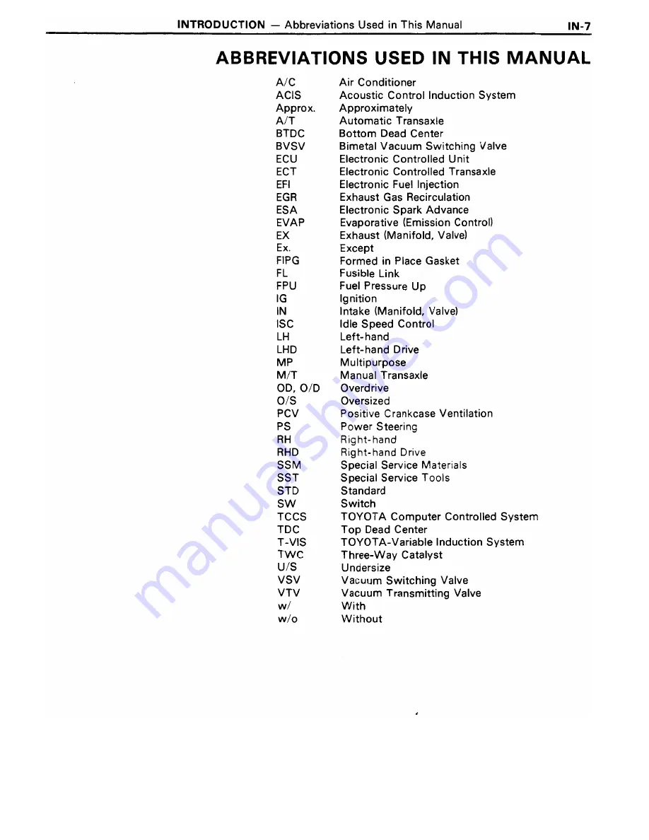 Toyota 3S-GE Repair Manual Download Page 9