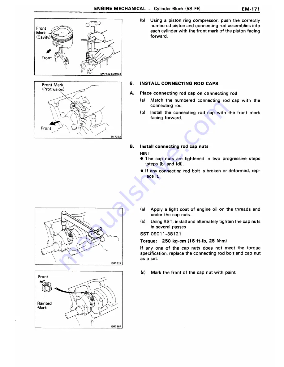 Toyota 3S-GE Repair Manual Download Page 182