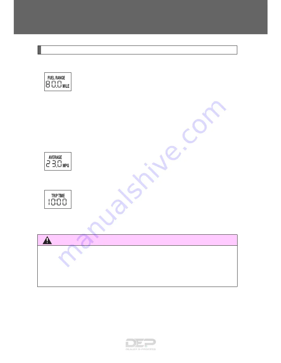 Toyota AVALON 2008 Quick Reference Manual Download Page 168