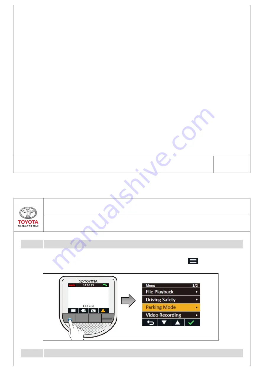 Toyota DVR Owner'S Manual Download Page 23