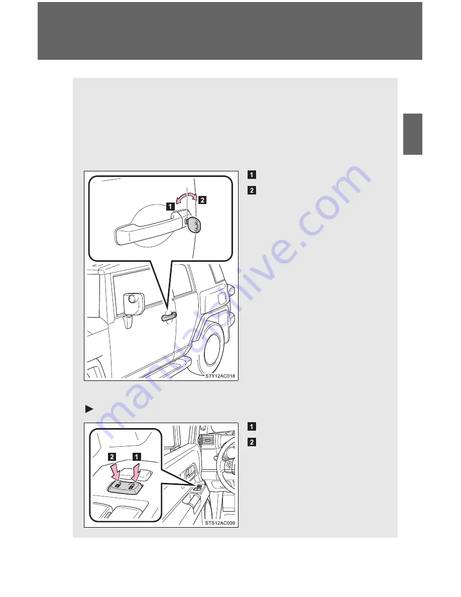 Toyota FJ cruiser 2013 Owner'S Manual Download Page 14