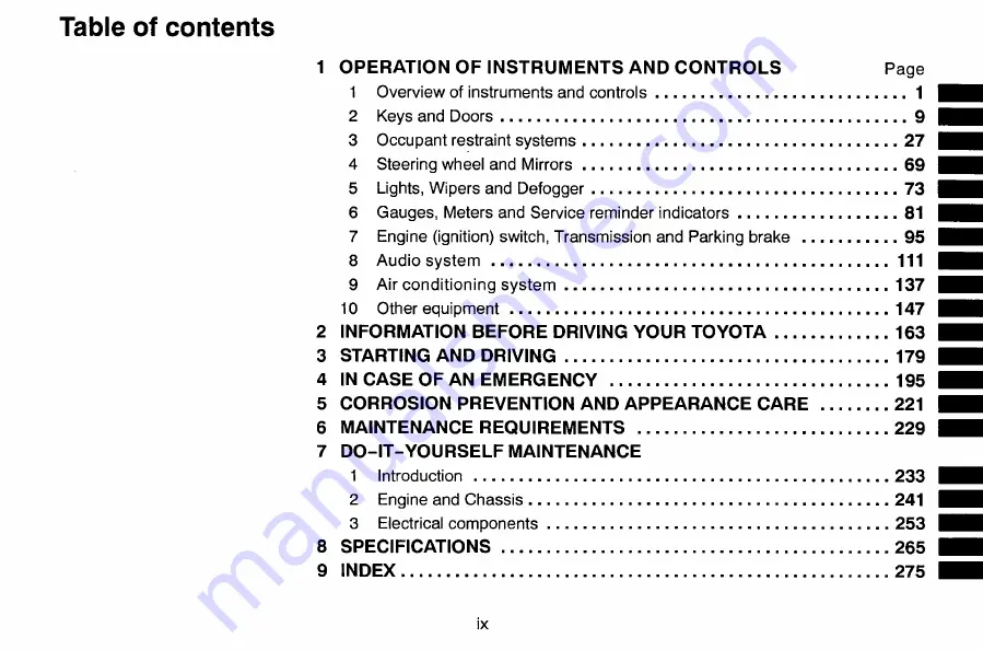 Toyota HILUX 2007 Owner'S Manual Download Page 10