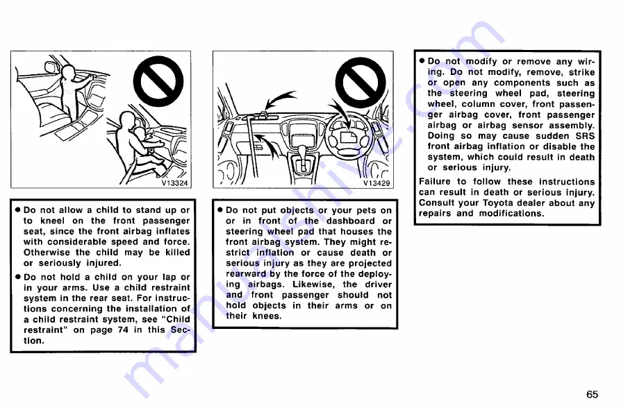 Toyota Kluger 2004 Owner'S Manual Download Page 72