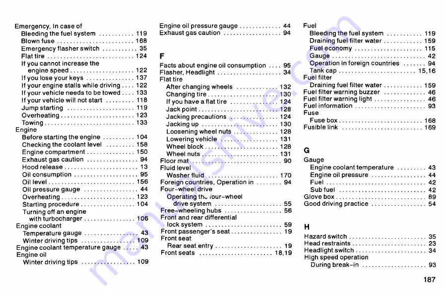 Toyota LAND CRUISER 78 series Owner'S Manual Download Page 194