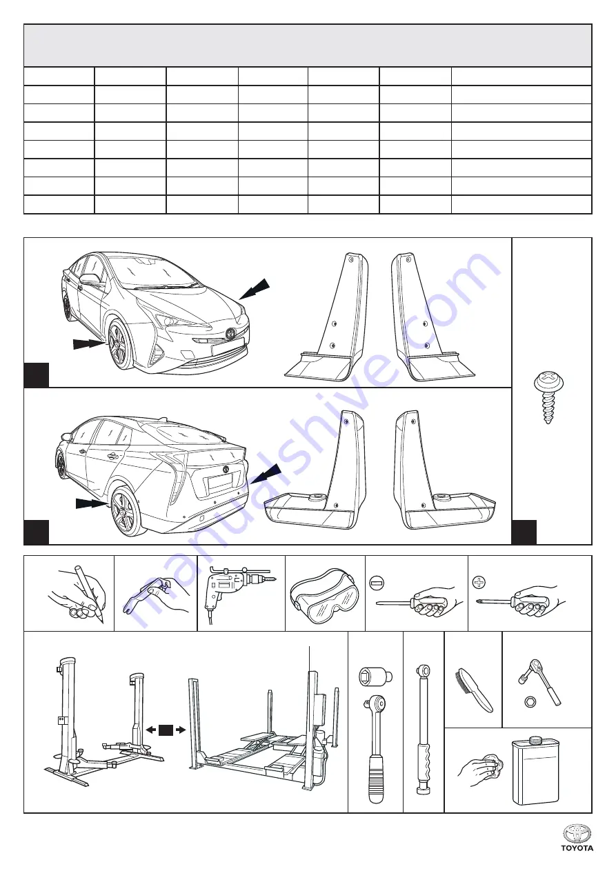 Toyota PW389-47000 1 Installation Instructions Manual Download Page 2