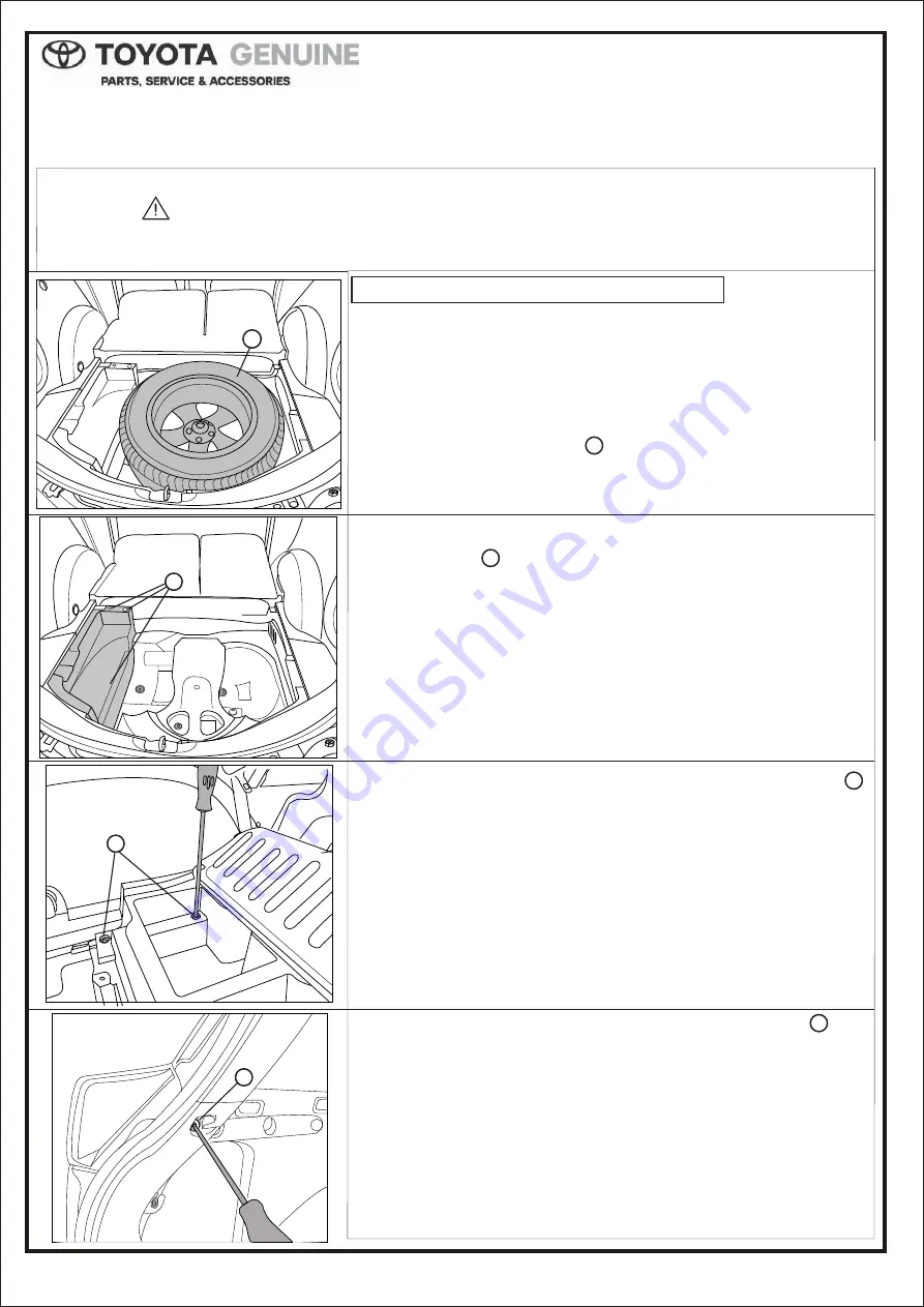 Toyota PZQ72-42080 Fitting Instructions Manual Download Page 4