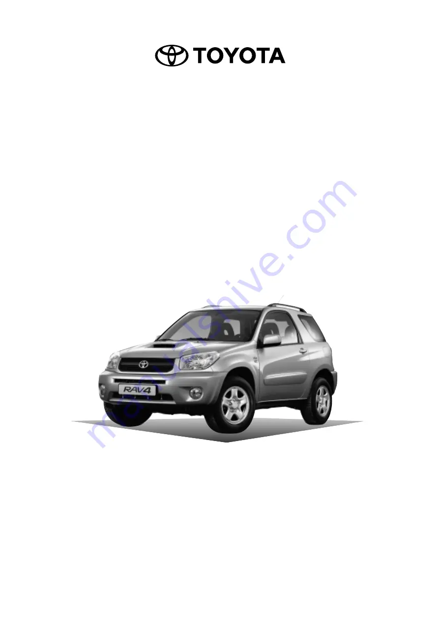 Toyota RAV4 (LHD) Installation Instructions Manual Download Page 1