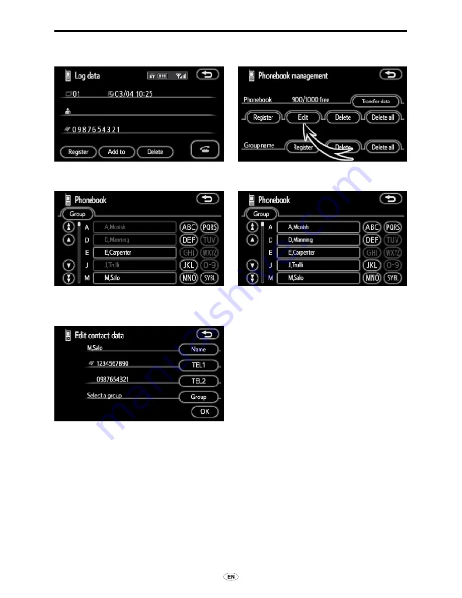 Toyota TNS350 Owner'S Manual Download Page 161