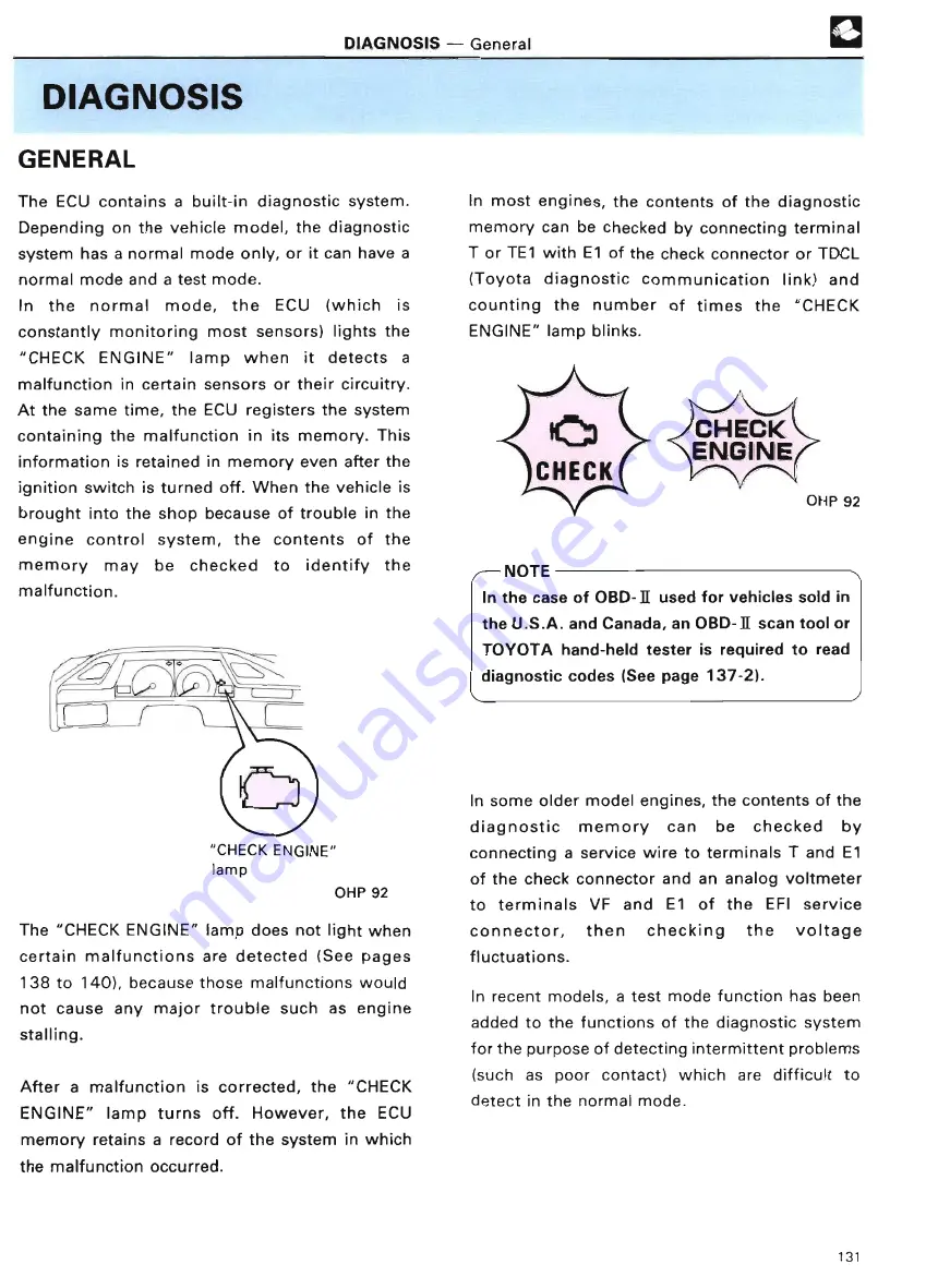 Toyota TOYOTA COMPUTER-CONTROLLED SYSTEM Training Manual Download Page 139