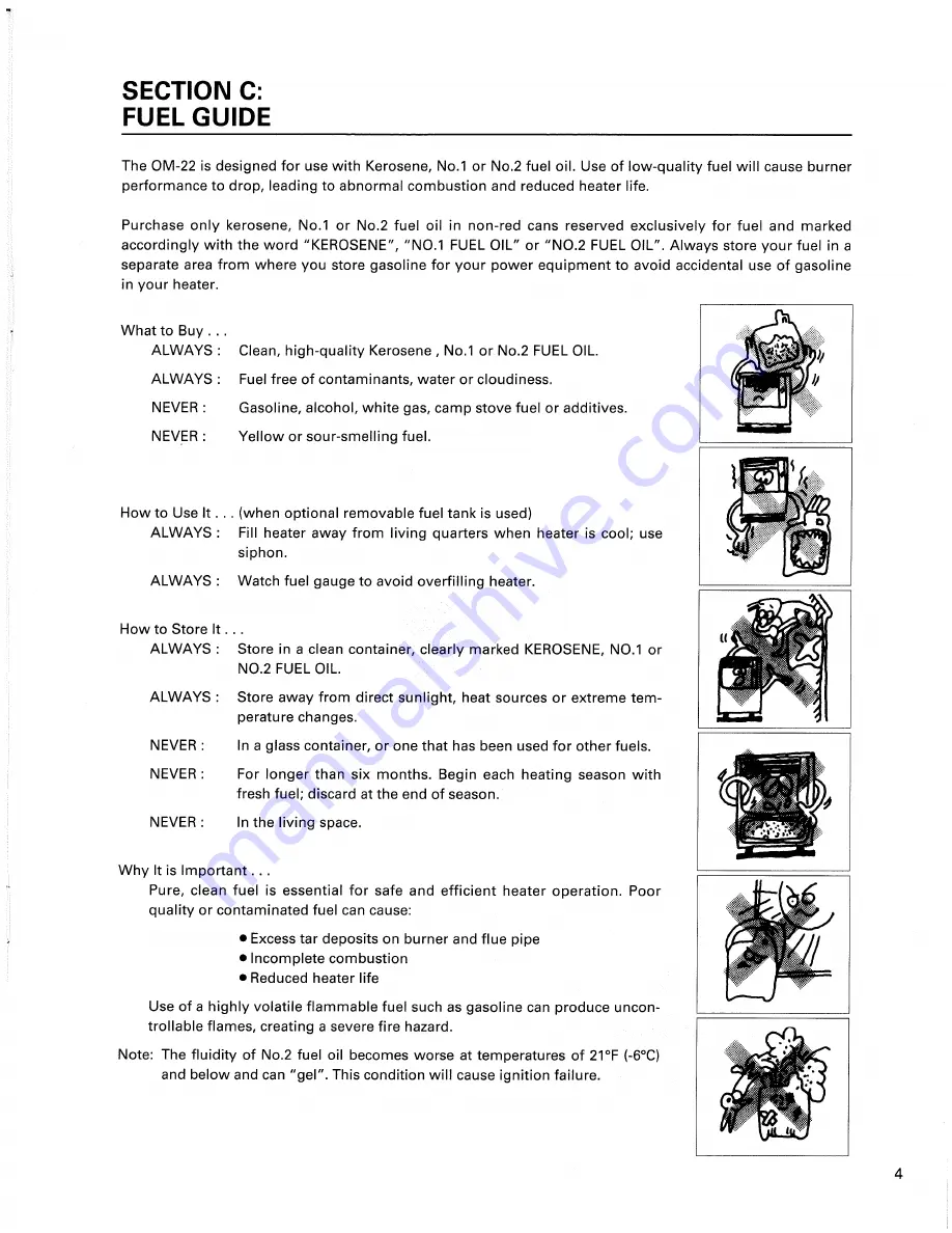 Toyotomi Oil Miser OM-22 Installation And Operation Instructions Manual Download Page 4