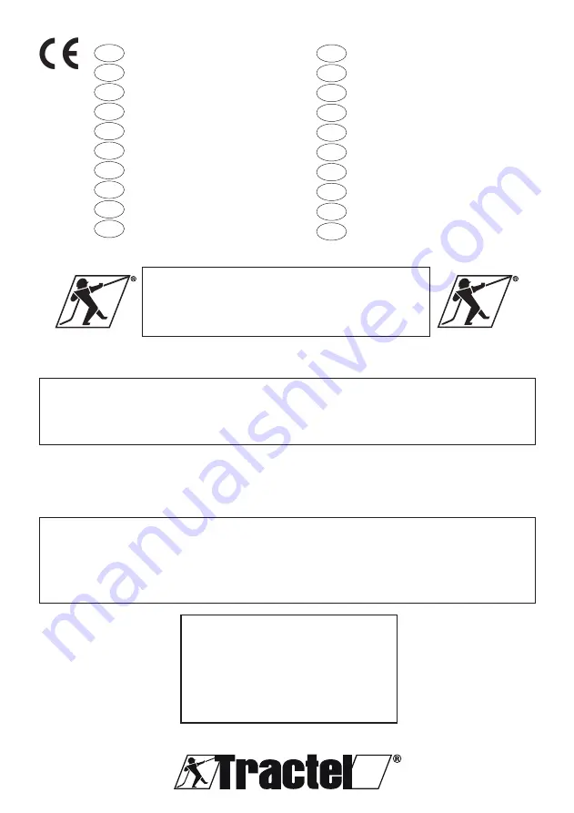 Tractel 47269 Operation And Maintenance Manual Download Page 23